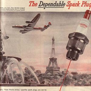 Champion Spark Plugs Ad July 1946