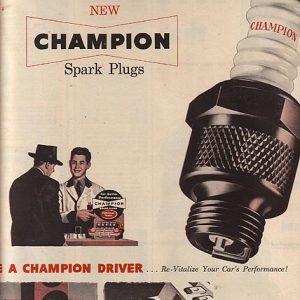 Champion Spark Plugs Ad March 1951