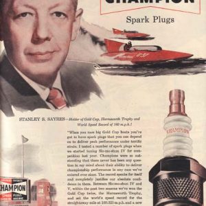 Champion Spark Plugs Ad October 1951