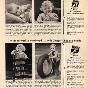 Clapp's Baby Food Ad 1939