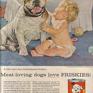 Friskies Dog Food Ad 1956