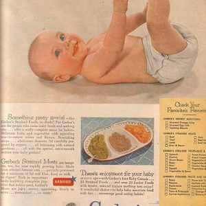 Gerber Baby Food Ad October 1953