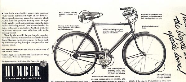 Huber Bicycle Ad 1947