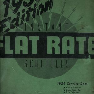 Instant Flat Rate Schedules 1939