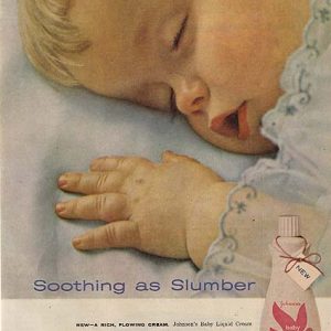 Johnson & Johnson Baby Liquid Cream Ad 1959