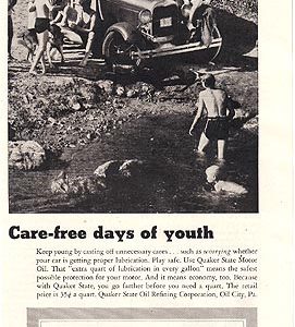 Quaker State Oil Ad 1937