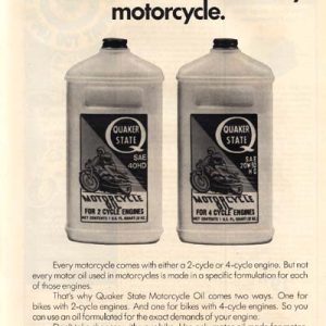 Quaker State Oil Ad 1974