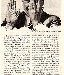 Quaker State Oil Ad July 1934