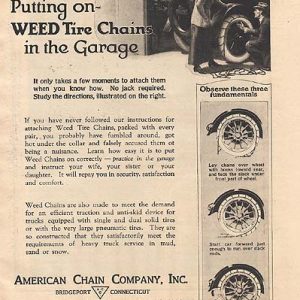 Weed Tires Ad 1921