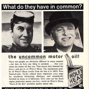 Wolf's Head Oil Ad 1962