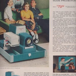 Argus Slide Projector Ad April 1957