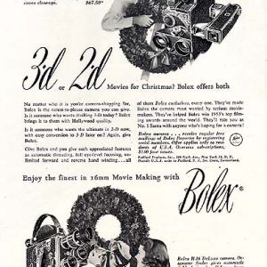 Bolex Movie Camera Ad 1953