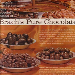 1961 Brach's Candy Vintage Ad Pure Chocolate