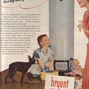 Bryant Water Heaters Ad 1947