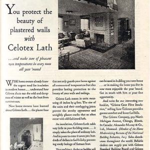 Celotex Insulating Lath Ad 1930