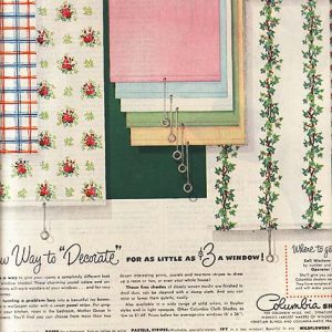 Columbia Window Shades Ad 1951