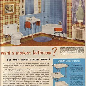 Crane Bathroom Ad 1949