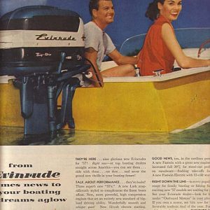 Evinrude Outboard Motor Ad 1956