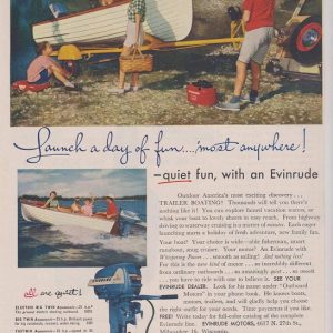 Evinrude Outboard Motor Ad June 1955