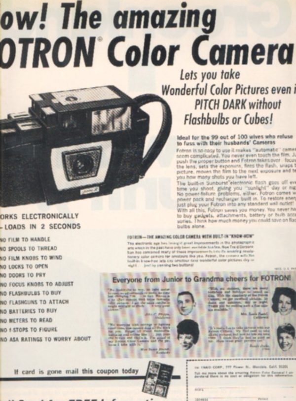 Fotron Camera Ad 1968