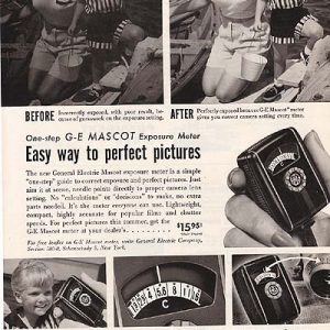 General Electric Camera Exposure Meter Ad 1955