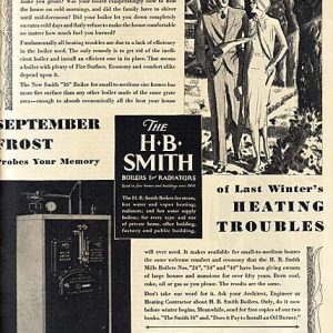 H.B. Smith Heater Ad 1930