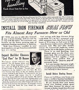 Iron Fireman Ad July 1937