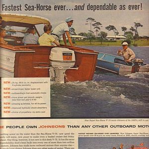 Johnson Outboard Motor Ad March 1960