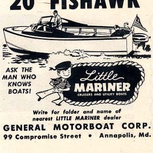 Little Mariner Boats Ad 1956