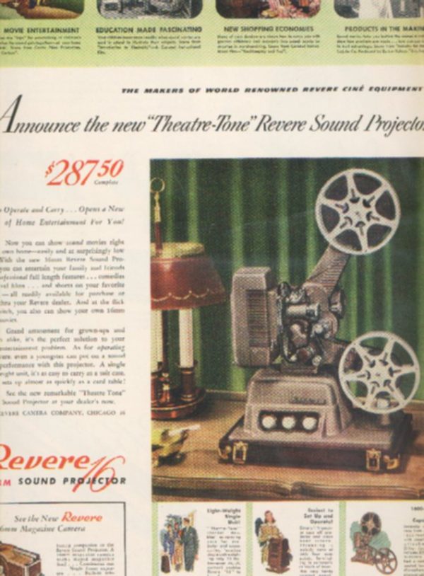 Revere Movie Projector Ad 1948