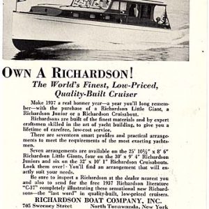 Richardson Boats Ad 1937
