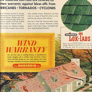 Ruberoid Roofing Shingles Ad 1957