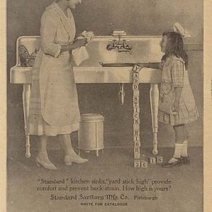 Standard Sink Ad 1922