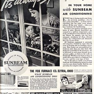 Sunbeam Air Conditioning Ad 1936