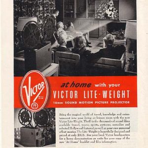 Victor Movie Projector Ad 1948
