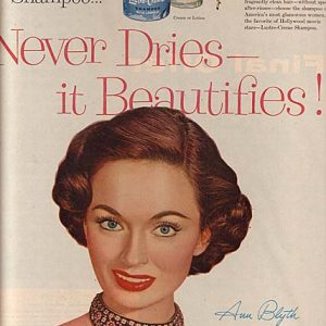 Ann Blyth Lustre-Creme Shampoo Ad 1955