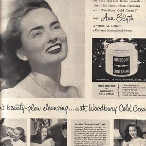 Ann Blyth Woodbury Cold Cream Ad 1947