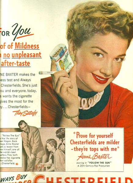 Cigarette ads from the 20th century