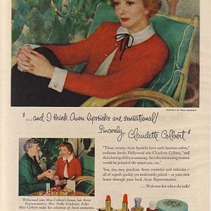 Claudette Colbert Avon Ad 1951