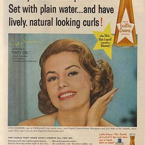 Cyd Charisse Lustre-Creme Shampoo Ad 1958