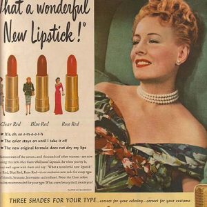 Irene Dunne Max Factor Lipstick Ad 1947