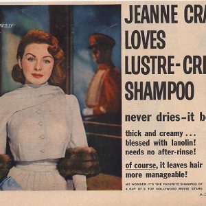 Jeanne Crain Lustre-Creme Shampoo Ad 1957