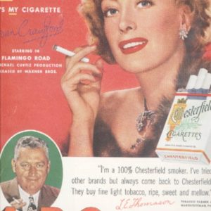 Joan Crawford Chesterfield Cigarettes Ad 1949