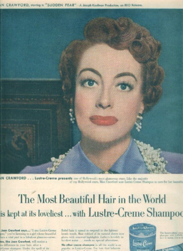 Joan Crawford Lustre-Creme Shampoo Ad 1952