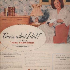 Joan Crawford Wallpaper Ad 1947