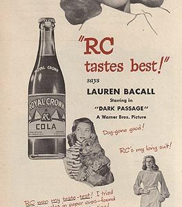 Lauren Bacall RC Cola Ad 1947