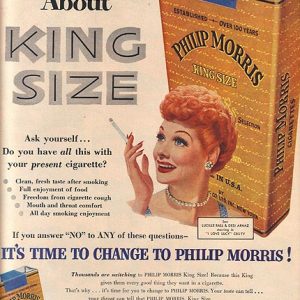 Lucille Ball Philip Morris Cigarettes Ad 1953