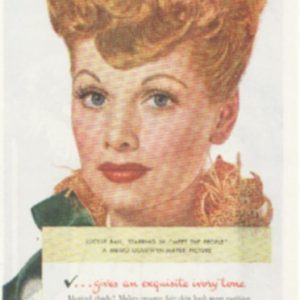 Lucille Ball Woodbury Color Controlled Powder Ad 1944