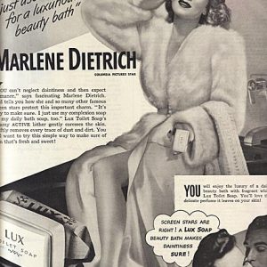 Marlene Dietrich Lux Toilet Soap Ad 1942