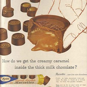 Mars Marsettes Candy Ad 1958